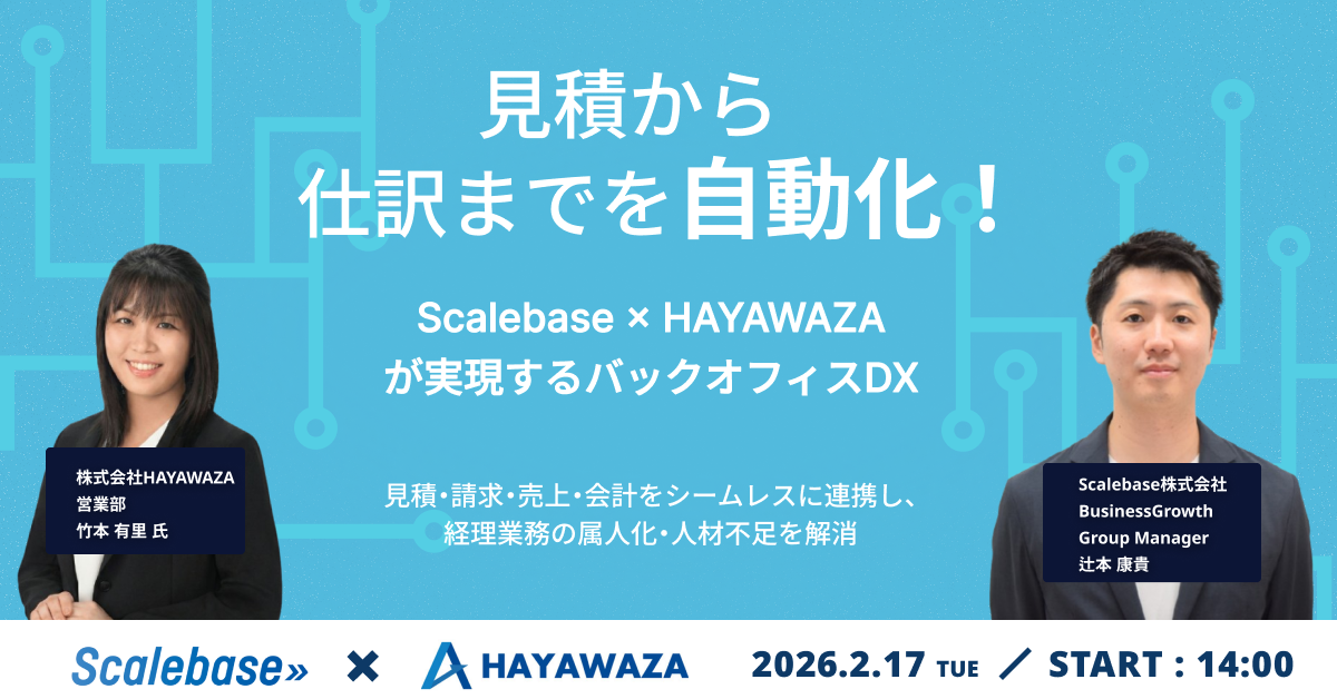 Scalebase×HAYAWAZAが実現するバックオフィスDX